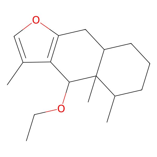 2D Structure of (4S,4aR,5S,8aR)-4-ethoxy-3,4a,5-trimethyl-5,6,7,8,8a,9-hexahydro-4H-benzo[f][1]benzofuran
