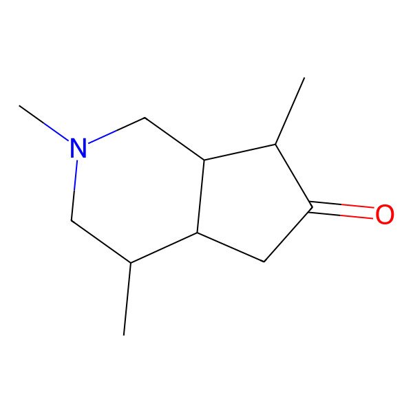 2D Structure of (4S,4aR,7R,7aS)-2,4,7-trimethyl-3,4,4a,5,7,7a-hexahydro-1H-cyclopenta[c]pyridin-6-one