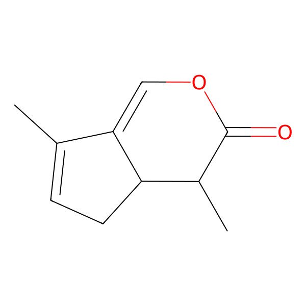 2D Structure of (4S,4aS)-4,7-dimethyl-4a,5-dihydro-4H-cyclopenta[c]pyran-3-one