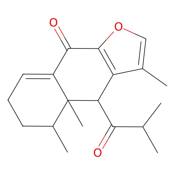 2D Structure of (4S,4aS,5S)-3,4a,5-trimethyl-4-(2-methylpropanoyl)-4,5,6,7-tetrahydrobenzo[f][1]benzofuran-9-one