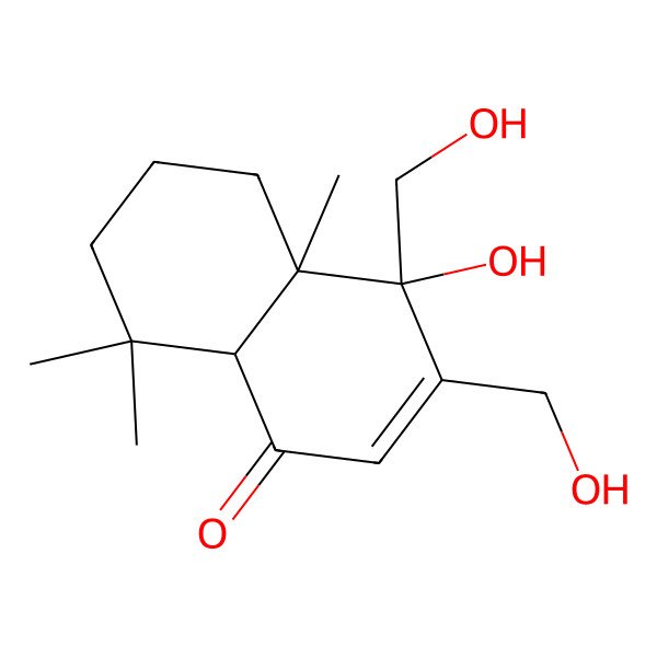 2D Structure of 9alpha,11,12-Trihydroxydrim-7-en-6-one