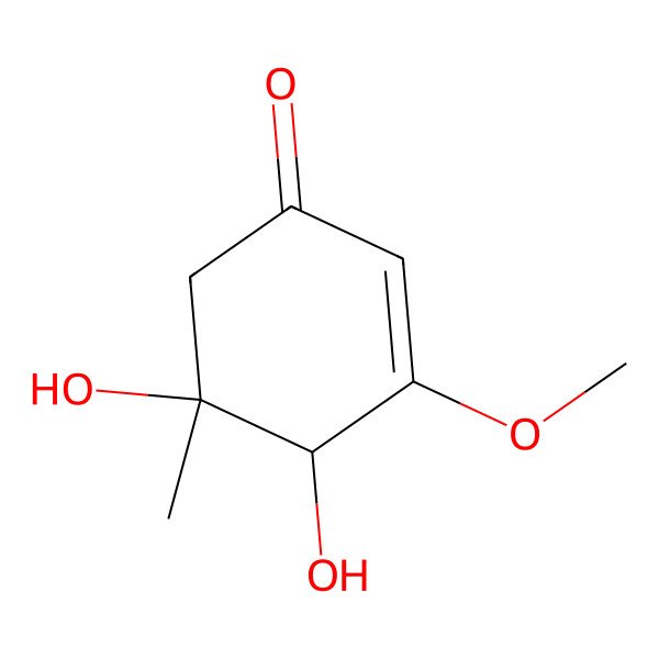 2D Structure of (4S,5R)-4,5-dihydroxy-3-methoxy-5-methylcyclohex-2-en-1-one