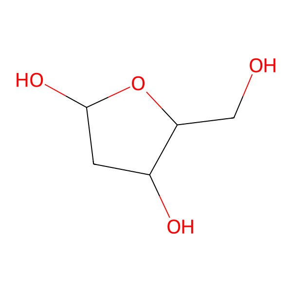 2D Structure of (4S,5R)-5-(hydroxymethyl)oxolane-2,4-diol