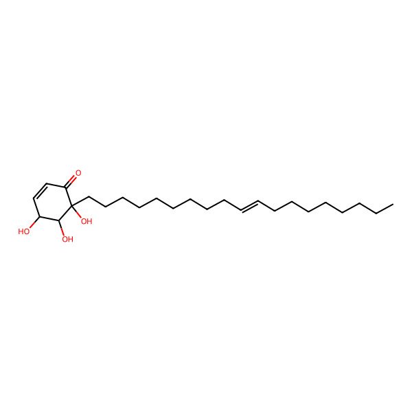 2D Structure of (4S,5R,6R)-4,5,6-trihydroxy-6-nonadec-10-enylcyclohex-2-en-1-one