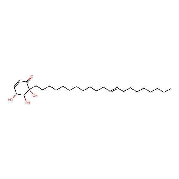 2D Structure of (4S,5R,6R)-6-henicos-12-enyl-4,5,6-trihydroxycyclohex-2-en-1-one