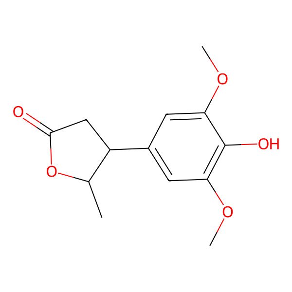 2D Structure of (4S,5S)-4-(4-hydroxy-3,5-dimethoxyphenyl)-5-methyloxolan-2-one