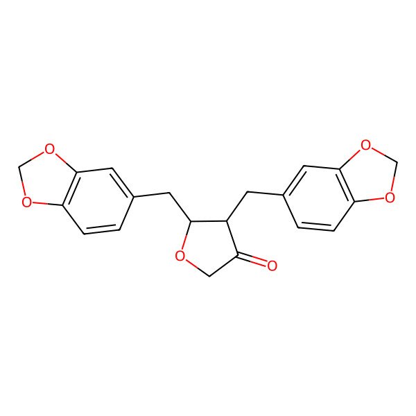 2D Structure of (4S,5S)-4,5-bis(1,3-benzodioxol-5-ylmethyl)oxolan-3-one