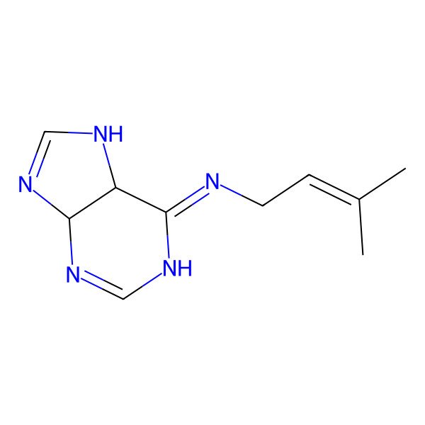 2D Structure of (4S,5S)-N-(3-methylbut-2-enyl)-1,4,5,7-tetrahydropurin-6-imine