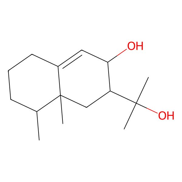 2D Structure of (4S,5S,7R,8R)-eremophil-9-ene-8,11-diol