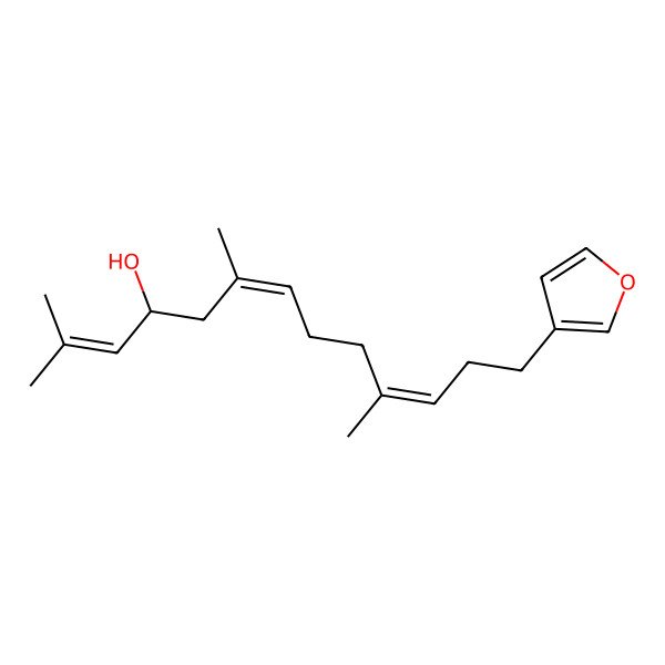 2D Structure of (4S,6E,10E)-13-(furan-3-yl)-2,6,10-trimethyltrideca-2,6,10-trien-4-ol