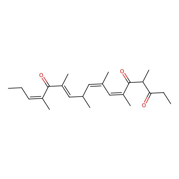 2D Structure of (4S,6E,8E,10S,11E,14E)-4,6,8,10,12,14-hexamethylheptadeca-6,8,11,14-tetraene-3,5,13-trione