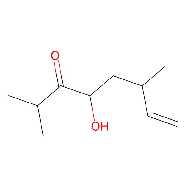 2D Structure of (4S,6S)-4-hydroxy-2,6-dimethyloct-7-en-3-one