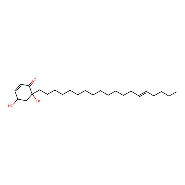 2D Structure of (4S,6S)-4,6-dihydroxy-6-[(Z)-nonadec-14-enyl]cyclohex-2-en-1-one