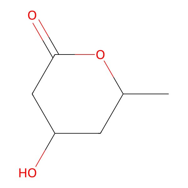 2D Structure of (4S,6S)-Tetrahydro-4-hydroxy-6-methyl-2H-pyran-2-one