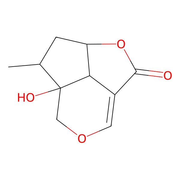 2D Structure of (4S,6S,7S,11S)-7-hydroxy-6-methyl-3,9-dioxatricyclo[5.3.1.04,11]undec-1(10)-en-2-one