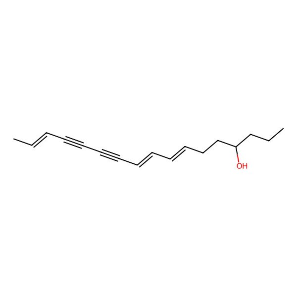 2D Structure of (4S,7E,9E,15E)-heptadeca-7,9,15-trien-11,13-diyn-4-ol