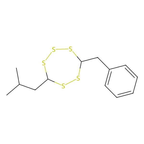 2D Structure of (4S,7S)-4-benzyl-7-(2-methylpropyl)-1,2,3,5,6-pentathiepane