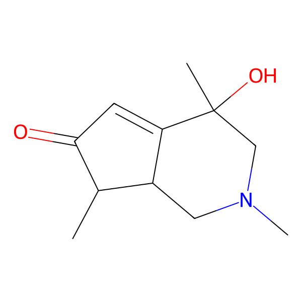 2D Structure of (4S,7S,7aS)-4-hydroxy-2,4,7-trimethyl-1,3,7,7a-tetrahydrocyclopenta[c]pyridin-6-one