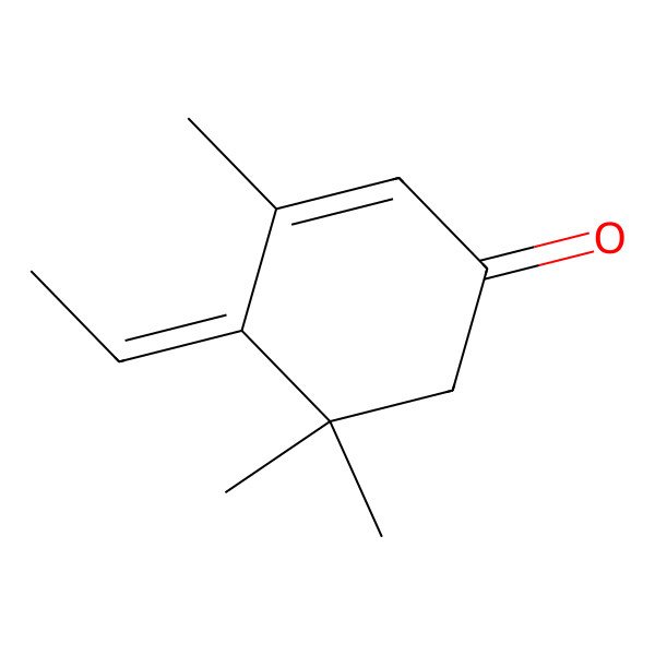 2D Structure of (4Z)-4-ethylidene-3,5,5-trimethylcyclohex-2-en-1-one