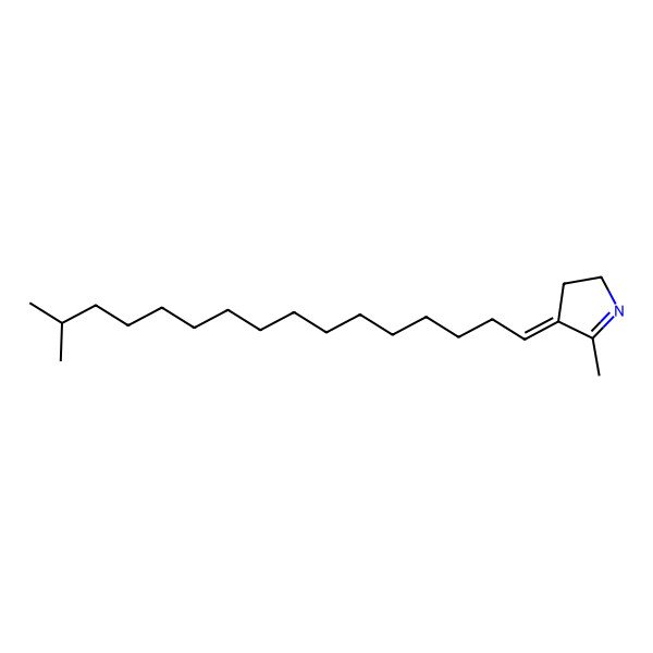 2D Structure of (4Z)-5-methyl-4-(15-methylhexadecylidene)-2,3-dihydropyrrole