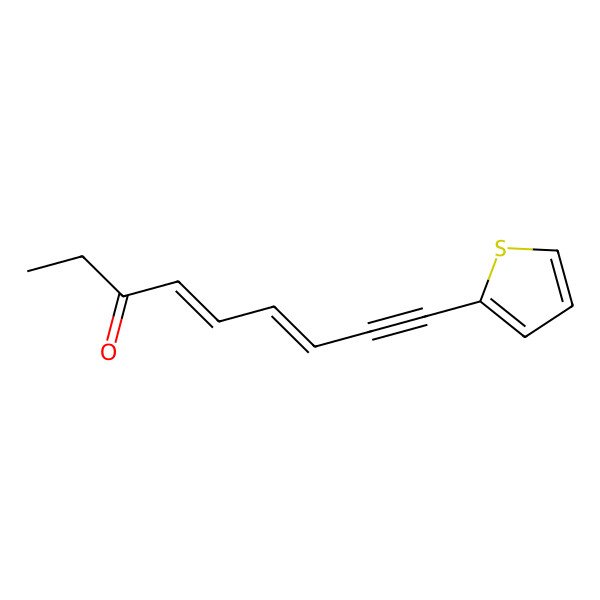 2D Structure of (4Z,6E)-9-thiophen-2-ylnona-4,6-dien-8-yn-3-one