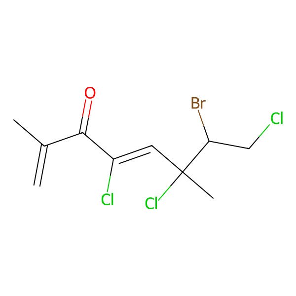 2D Structure of (4Z,6S,7R)-7-bromo-4,6,8-trichloro-2,6-dimethylocta-1,4-dien-3-one