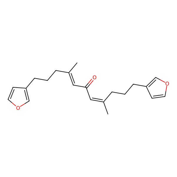 2D Structure of (4Z,7E)-1,11-bis(furan-3-yl)-4,8-dimethylundeca-4,7-dien-6-one