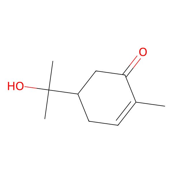 2D Structure of 5-(1-Hydroxy-1-methylethyl)-2-methyl-2-cyclohexen-1-one, (S)-