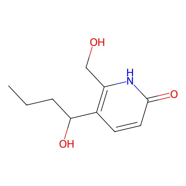 2D Structure of 5-(1-hydroxybutyl)-6-(hydroxymethyl)-1H-pyridin-2-one