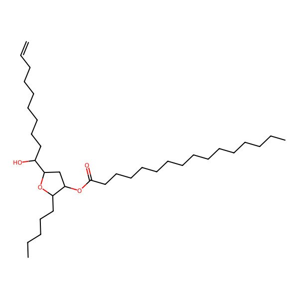 2D Structure of [5-(1-Hydroxydec-9-enyl)-2-pentyloxolan-3-yl] hexadecanoate