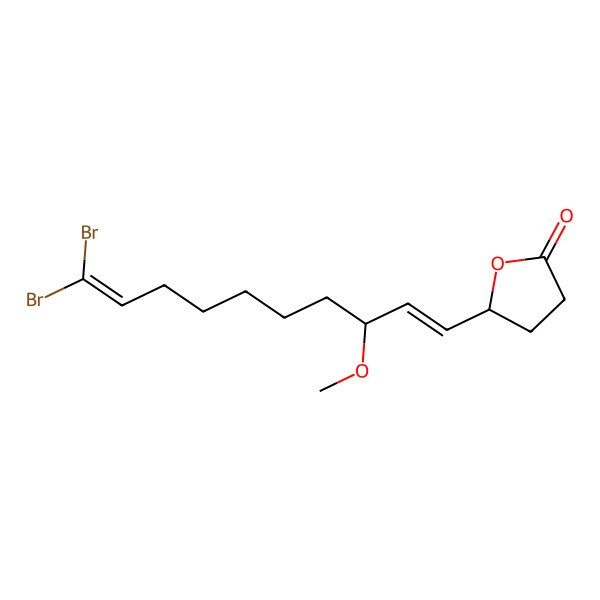 2D Structure of 5-(10,10-Dibromo-3-methoxydeca-1,9-dienyl)oxolan-2-one