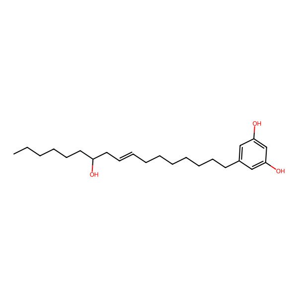 2D Structure of 5-[(11S)-11-hydroxyheptadec-8-enyl]benzene-1,3-diol