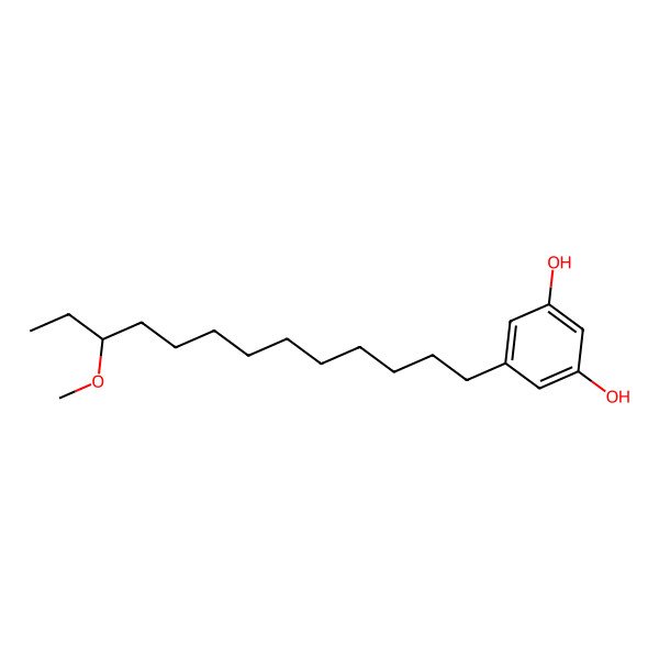 2D Structure of 5-[(11S)-11-methoxytridecyl]benzene-1,3-diol