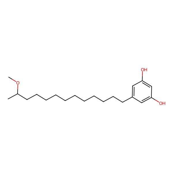 2D Structure of 5-(12-Methoxytridecyl)benzene-1,3-diol