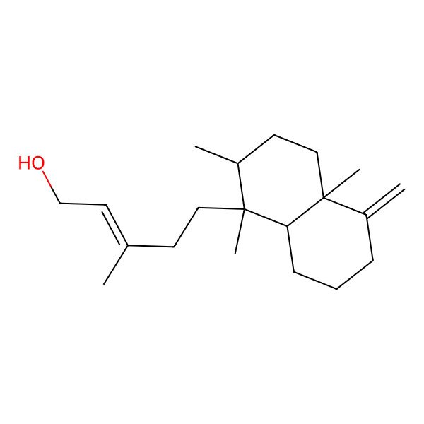 2D Structure of 5-(1,2,4a-trimethyl-5-methylidene-3,4,6,7,8,8a-hexahydro-2H-naphthalen-1-yl)-3-methylpent-2-en-1-ol