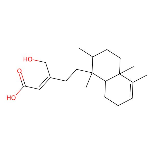 2D Structure of 5-(1,2,4a,5-Tetramethyl-2,3,4,7,8,8a-hexahydronaphthalen-1-yl)-3-(hydroxymethyl)pent-2-enoic acid