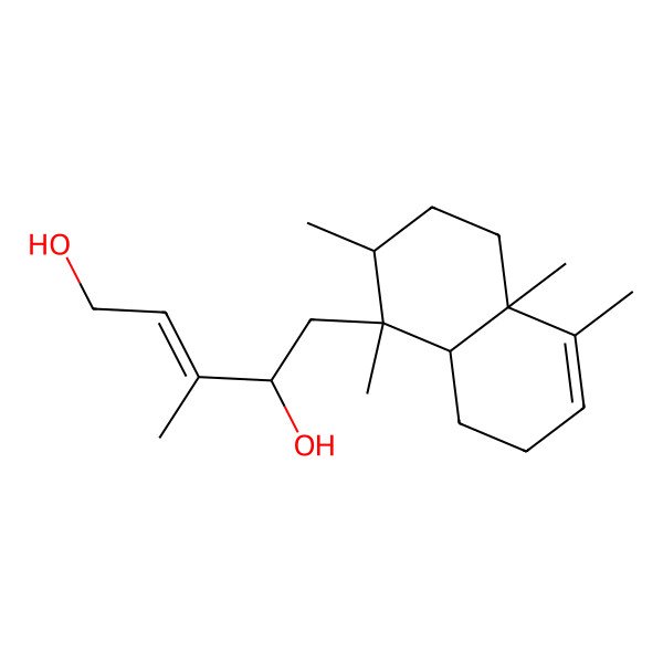 2D Structure of 5-(1,2,4a,5-Tetramethyl-2,3,4,7,8,8a-hexahydronaphthalen-1-yl)-3-methylpent-2-ene-1,4-diol