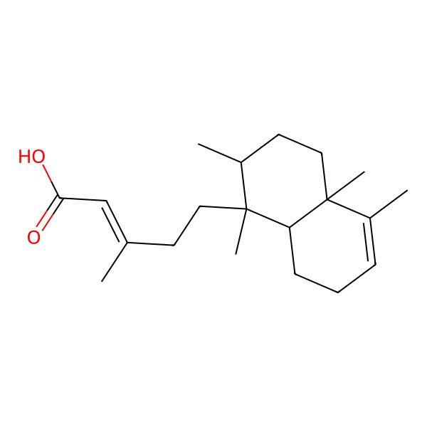 2D Structure of 5-(1,2,4a,5-Tetramethyl-2,3,4,7,8,8a-hexahydronaphthalen-1-yl)-3-methylpent-2-enoic acid