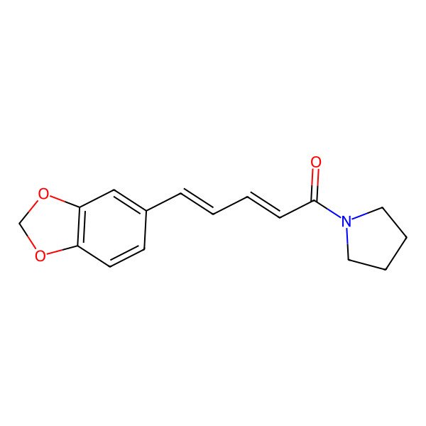 2D Structure of 5-(1,3-Benzodioxol-5-yl)-1-pyrrolidin-1-ylpenta-2,4-dien-1-one