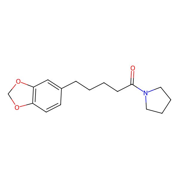 2D Structure of 5-(1,3-Benzodioxol-5-yl)-1-pyrrolidin-1-ylpentan-1-one 2D Structure of 5-(1,3-Benzodioxol-5-yl)-1-pyrrolidin-1-ylpentan-1-one