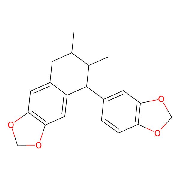 2D Structure of 5-(1,3-Benzodioxol-5-yl)-6,7-dimethyl-5,6,7,8-tetrahydrobenzo[f][1,3]benzodioxole