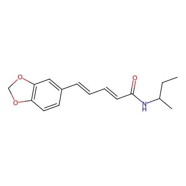 2D Structure of 5-(1,3-benzodioxol-5-yl)-N-butan-2-ylpenta-2,4-dienamide