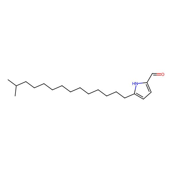 2D Structure of 5-(13-methyltetradecyl)-1H-pyrrole-2-carbaldehyde