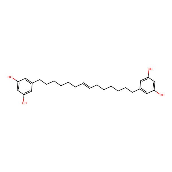 2D Structure of 5-[14-(3,5-Dihydroxyphenyl)tetradec-7-enyl]benzene-1,3-diol