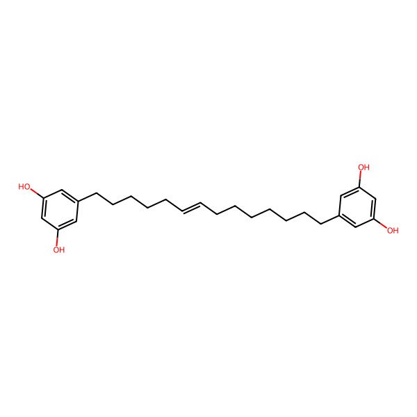 2D Structure of 5-[14-(3,5-Dihydroxyphenyl)tetradec-8-enyl]benzene-1,3-diol