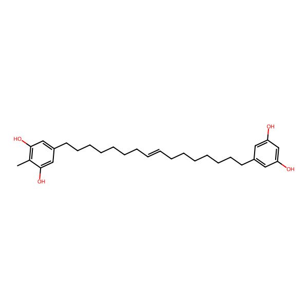 2D Structure of 5-[16-(3,5-Dihydroxyphenyl)hexadec-8-enyl]-2-methylbenzene-1,3-diol