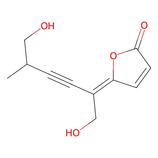 2D Structure of 5-(1,6-Dihydroxy-5-methylhex-3-yn-2-ylidene)furan-2-one