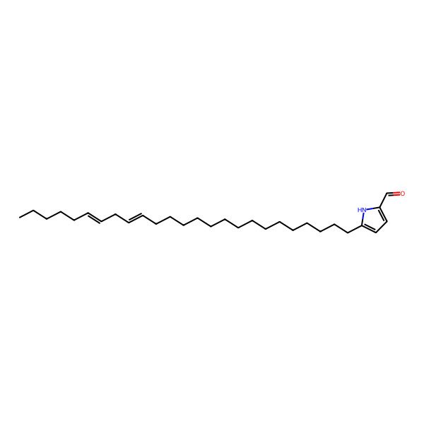 2D Structure of 5-[(16Z,19Z)-pentacosa-16,19-dienyl]-1H-pyrrole-2-carbaldehyde
