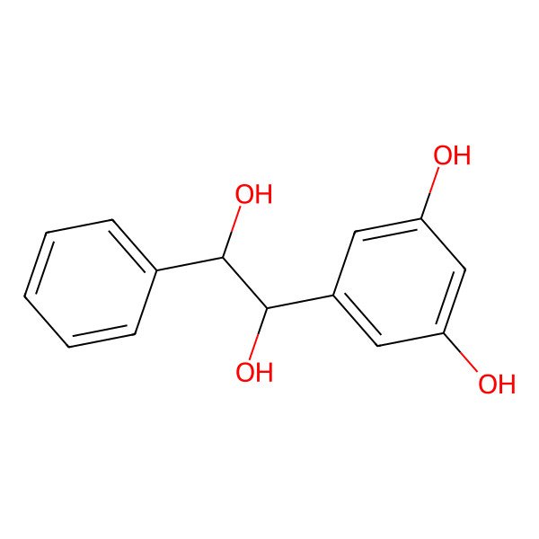 2D Structure of 5-[(1R,2S)-1,2-dihydroxy-2-phenylethyl]benzene-1,3-diol