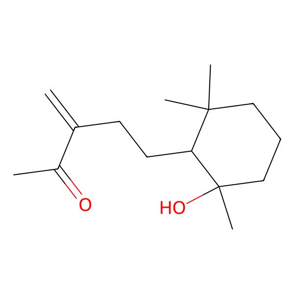 2D Structure of 5-[(1R,2S)-2-hydroxy-2,6,6-trimethylcyclohexyl]-3-methylidenepentan-2-one